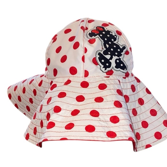Disney Parks Reversible Minnie Mouse  PolkaDot Foldable wide brim Floppy Sun Hat - Picture 9 of 9